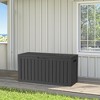 Lirago 80 Gal 300L Outdoor Storage Box with Lid Weatherproof Polypropylene Resin UV Protected KD Design Black - 4 of 4