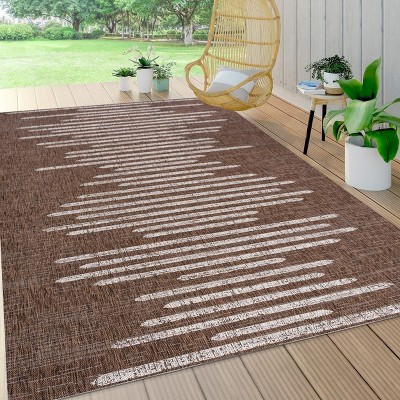 JONATHAN Y Zolak Berber Stripe Geometric Indoor/Outdoor Area Rug