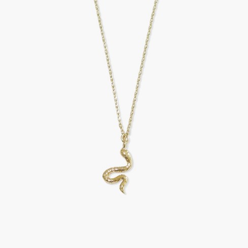 Sanctuary Project by sanctuaire Dainty Snake Pendant Necklace Gold