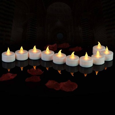 24-Piece Yellow LED Flameless Tealight Candle Set