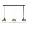 Toltec Lighting Any 3 - Light Chandelier in  Bronze with 7" Kaleidoscope Art Glass Shade - 2 of 2