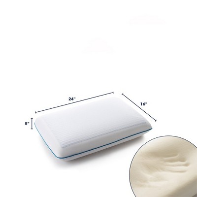Cheer Collection White Gel Memory Foam Cooling Bed Pillow