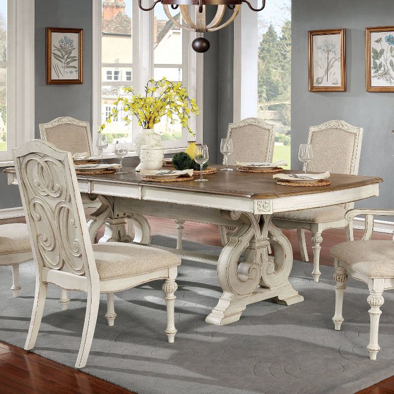Bernerd Pedestal Base Extendable Dining Table White - HOMES: Inside + Out, 3 of 7
