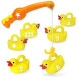 Kidzlane Fishing Game Bathtub Toys, 6 Rubber Ducks & 1 Toy Pole