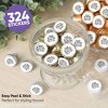 Big Dot of Happiness Black & White Wedding Candy Stickers, Mr & Mrs Wedding Guest Favors, Party Favor Labels, Small Round Candy Stickers - 324 Count - 2 of 4