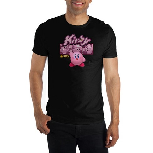 Mens Black Kirby Retro Video Game Short Sleeve Graphic Tee - image 1 of 1