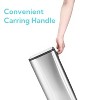 Stainless Steel Trash Can 3.2 Gal/12L with Lid, Step-On Pedal and Inner Bucket, Rectangular Design for Kitchen Office Living Room - 4 of 4
