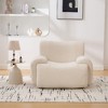 Lyngins Modern Oversized Single Sofa Chair, Ergonomic Accent Chair, Chenille Armchair, No-Assembly Comfy Reading Chair for Bedroom, Apartment, Dorm - 2 of 4