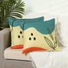 Unique Bargains Linen Decorative Throw Printed Contemporary Waterproof Pillow Covers 2 Pcs - 2 of 4