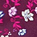 deep claret embroidery