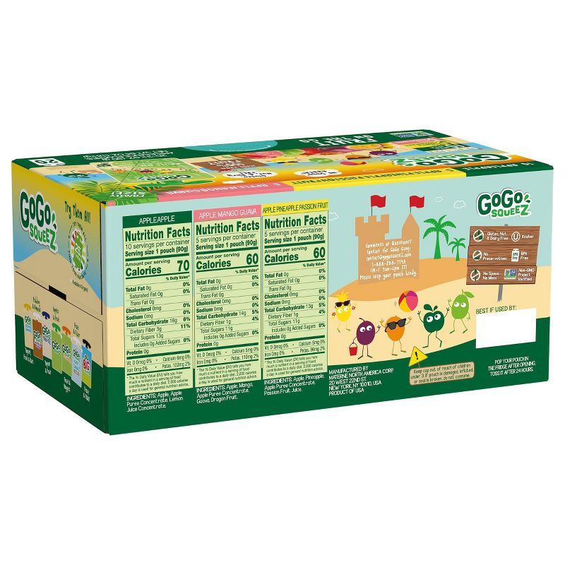 GoGo squeeZ Fruit Tropical Pack - 20ct, 4 of 10