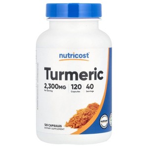 Nutricost Turmeric, 2,300 mg, 120 Capsules (766 mg per Capsule) - 1 of 2