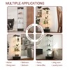 INFURNIC Decorative Bookshelf Modern Glass Display Cabinet 1-Door Storage Case with Drawer and 4 Shelves, Black, 16.7"*14.4"*65.8" - 4 of 4