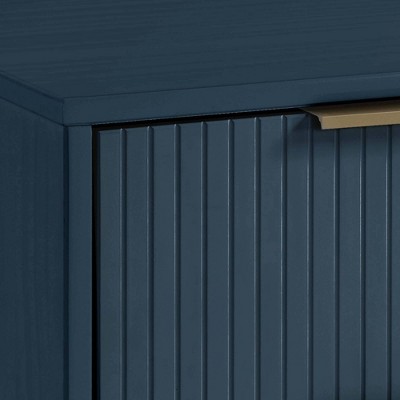 Midnight Blue Double Dresser Set with Soft Close Drawers