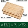 Bamboo Wood Cutting Board Chopping & Serving Board 18" x 12" XL Large - Royal Craft Wood - 2 of 4
