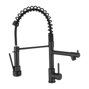 DOMETOUR Commercial Stainless Steel Kitchen Faucet with Pull Down Sprayer,  Single Handle Single Lever Kitchen Sink Faucet - 1 of 4