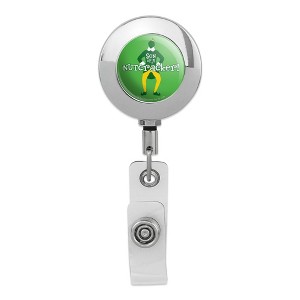 Elf Movie Son Of A Nutcracker! Metal Chrome Badge ID Card Holder Clip - 1 of 3