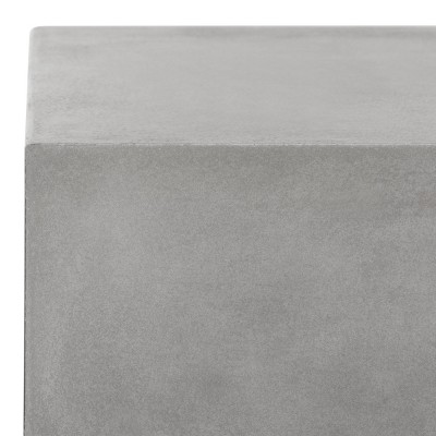 Gargon Dark Gray Concrete Square Coffee Table with Casters