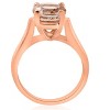 Pompeii3 8MM Round 1 3/4CT Genuine Morgranite 14k Rose Gold Solitaire Engagement Ring - 3 of 4