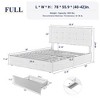 Allewie Full Upholstered Bed Frame/4 Storage Drawers/Adjustable Headboard/Square Stitched Button Tufted/wooden Support/Easy Assembly/Dark Grey - 4 of 4