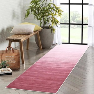 Non Slip Washable Rug - Modern Low Pile Indoor Mat, Stain Resistant & Foldable for Kitchen, Entryway, Living Room, Bedroom - 1 of 4