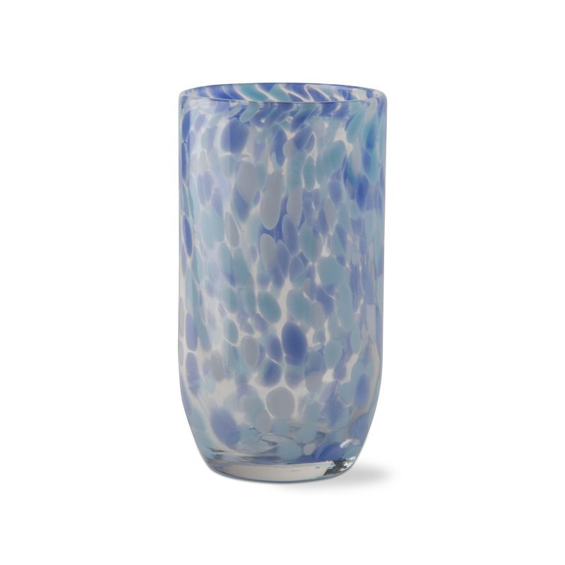 tagltd Confetti Tumbler Light Blue Glass Colored Drinkware With Confetti Design, 1 of 4