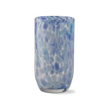 tagltd Confetti Tumbler Light Blue Glass Colored Drinkware With Confetti Design