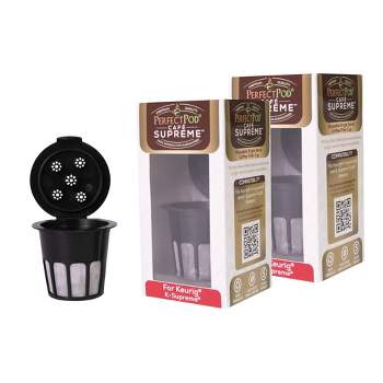 Perfect Pod Café Supreme 5 Stream Reusable Single-Serve Coffee Filter Cup - 2pk