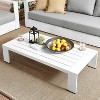 Modway Tahoe Patio Aluminum Coffee Table with White Finish EEI-5677-WHI - 3 of 4