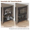 Gikpal Dog Crate Furniture with 2 Adjustable Dog Bowls, Dog Cage Furniture, Dog Kennel Indoor with Lockable Door, Chew-Proof Design, Pet Carrier House - 3 of 4