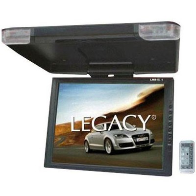 LEGACY LMR15.1 15 Inch LCD TFT Car/SUV/TRUCK Flip Down Roof Mount Widescreen Monitor w/ Remote Control & Built In Transmitter for Wireless Headphones