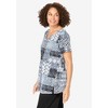 Woman Within Women's Plus Size 7-Day Print Patchwork Knit Tunic - 4 of 4