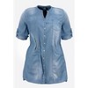 ellos Women's Plus Size Snap Front Denim Tunic - 4 of 4