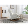 Rocking Accent Chair, Tufted Upholstered Luxury Wingback for Nursery, Living Room - 3 of 4