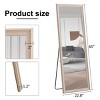 65"x23"Dressing Mirror,Solid Wood Thickened Frame Full-Length Mirror,Bedroom Entrance Decorative Mirror,Floor Standing Mirror-The Pop Home - 4 of 4
