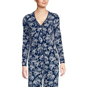 Lands' End Women's Pointelle Long Sleeve Sleep Cardigan - 1 of 4