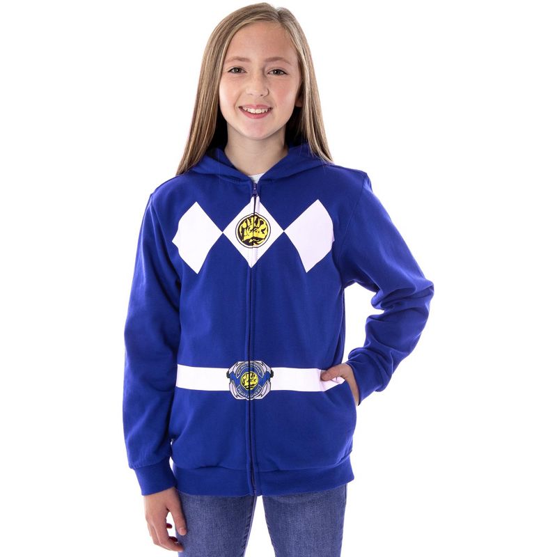 The Power Rangers Boys Mesh Face Covering Full-Zip Costume Hoodie, 4 of 5