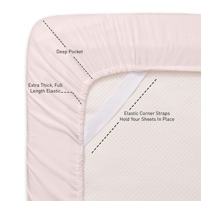 Pale Pink Twin Deep Pocket Microfiber Sheet Set
