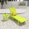 WestinTrends 2 Pieces Poly Outdoor Patio Chaise Lounge Chair with Side Table Set - 2 of 4