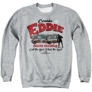 Men's National Lampoon'S Christmas Vacation Cousin Eddie Deluxe Drainage Crewneck Sweatshirt - 1 of 4