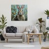 Stupell Industries Rabbit Portrait Botanical Blooms Canvas Wall Art - 2 of 4