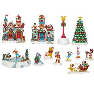 13-Piece Holiday Snowy Village with Lights and Sounds - 1 of 4