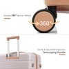 Vynxaria Light Grey Golden ABS 3-Piece Suitcase Premium Finish TSA-Approved Locks Smooth 360¡ã Spinners for Luxury Travel - 3 of 4