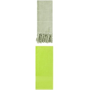 REGALWOVEN 2 Packs Solid Textured and Tassels Soft Absorbent Decorative Hand Towel - 1 of 4