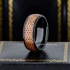 Jewelry Avalanche Black IP Honeycomb and Rosewood Inlay Dome Tungsten Carbide Wedding Band, Comfort-fit, 8mm - 2 of 4