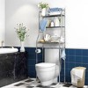 Over The Toilet Shelf, Metal Floor-Standing Toilet Storage, with Removable Towel Hooks&Paper Holder, for Bathroom, Restroom, Laundry - 3 of 4