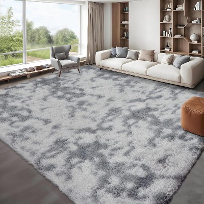 Fluffy Area Rug- Shag Area Rug for Living Room, Shaggy Large Indoor Thick Living Room Carpet with Non-Slip Backing, Soft Plush Carpet