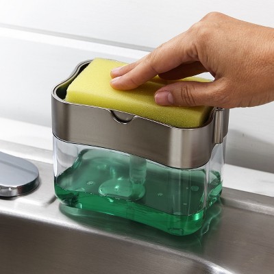 Lakeside Sponge Holder Dish Soap Dispenser for Cleaning, Kitchen Organization