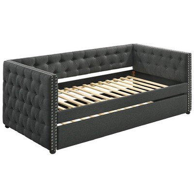 Acme Furniture Full 86" Romona Bed Gray Fabric