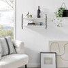 24.5" x 15.75" Severini Floating Bracket 2 Tier Wall Shelf - Danya B. - 4 of 4